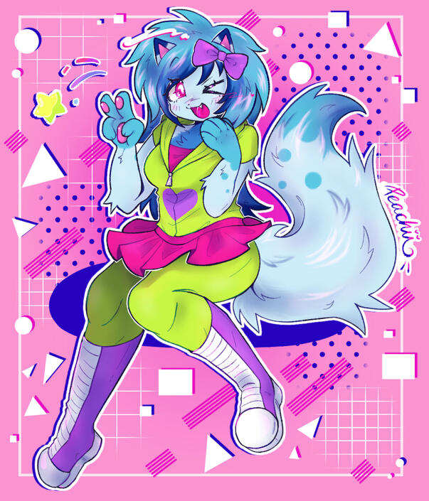 Simple background + anthro + detailed shading