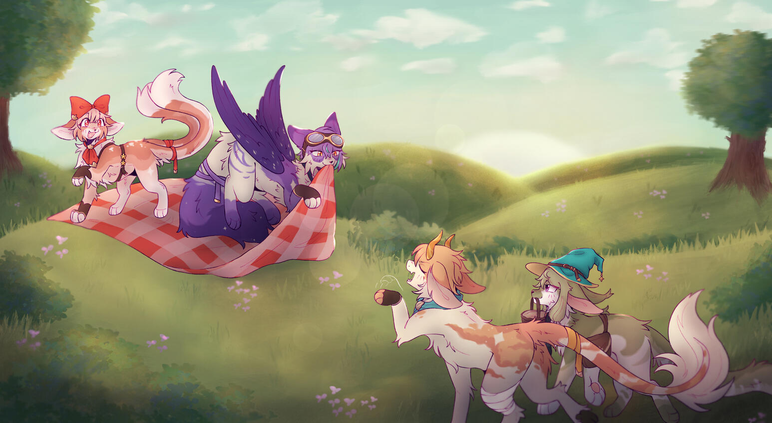 4 character scene commission (early 2026)